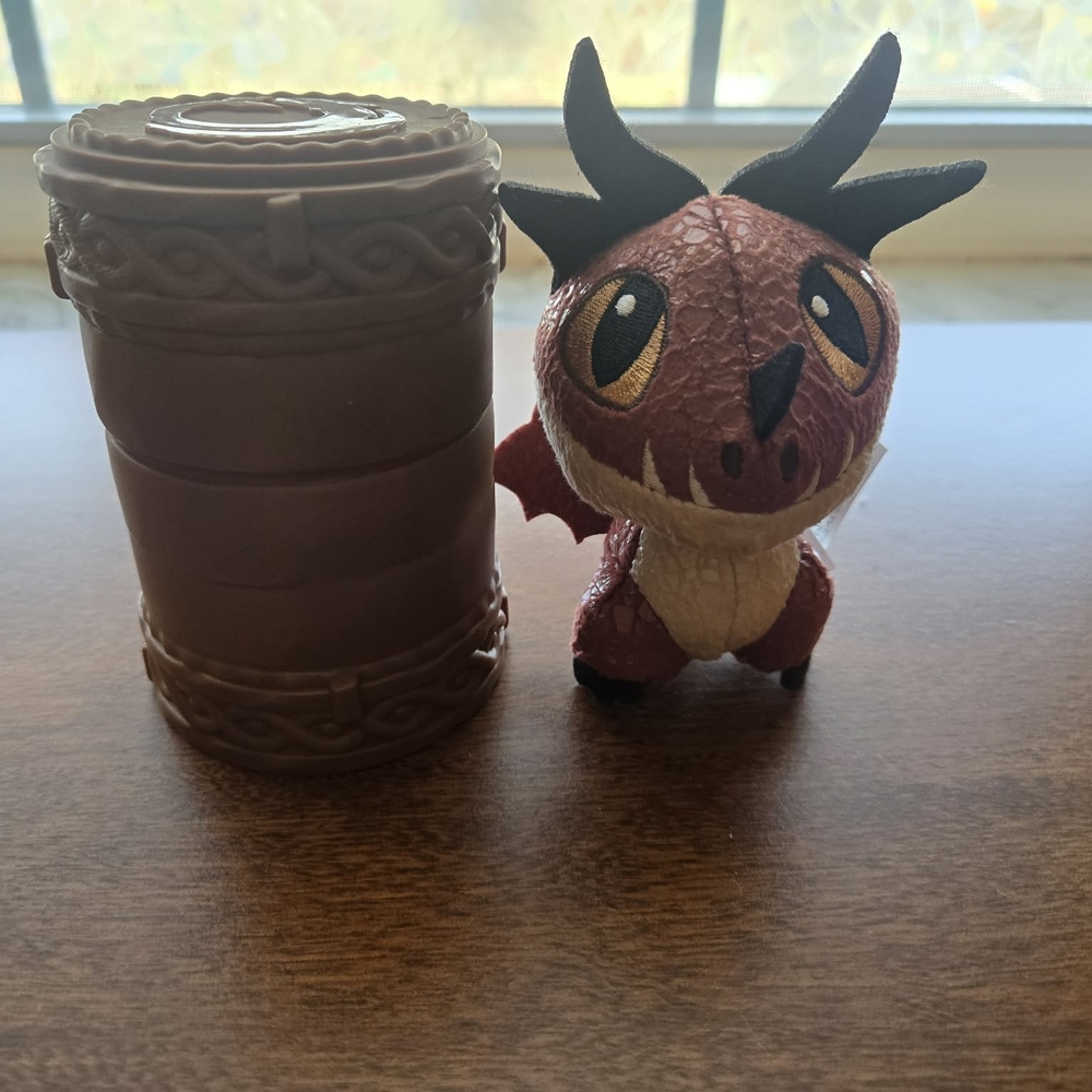 Universal Dragon Toy with Barrel - Brown and Black